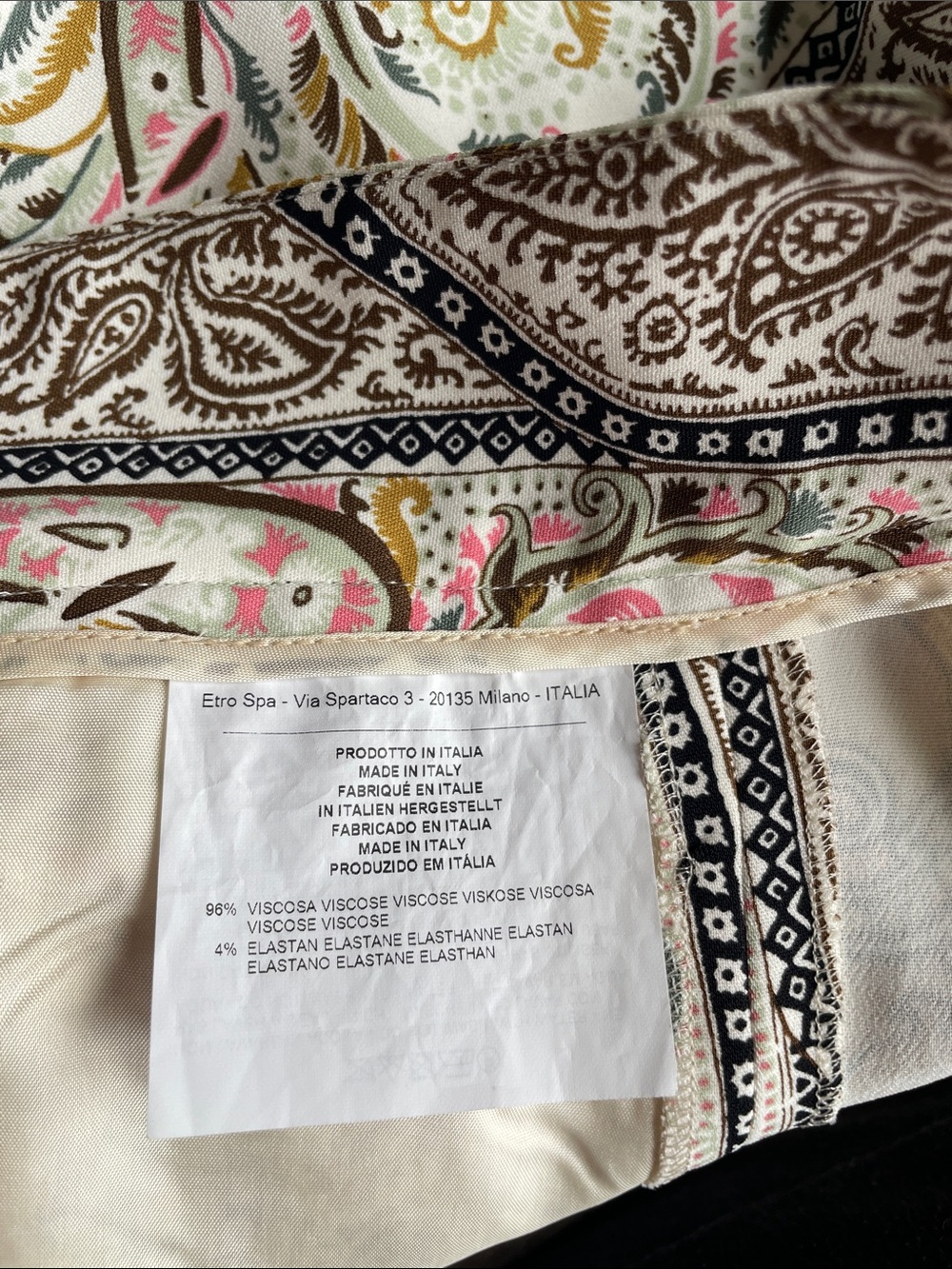 Etro Multicolor Paisley Print Pants - Picture 5 of 6
